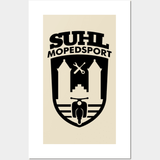 Suhl Mopedsport Schwalbe Logo 2 (black) Posters and Art